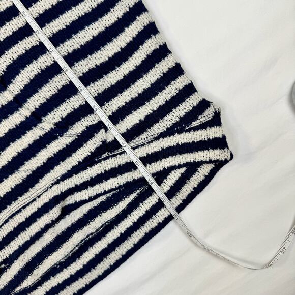 Abercrombie & Fitch Relaxed Striped Hoodie Navy White Women’s Medium Nautical - Picture 13 of 15